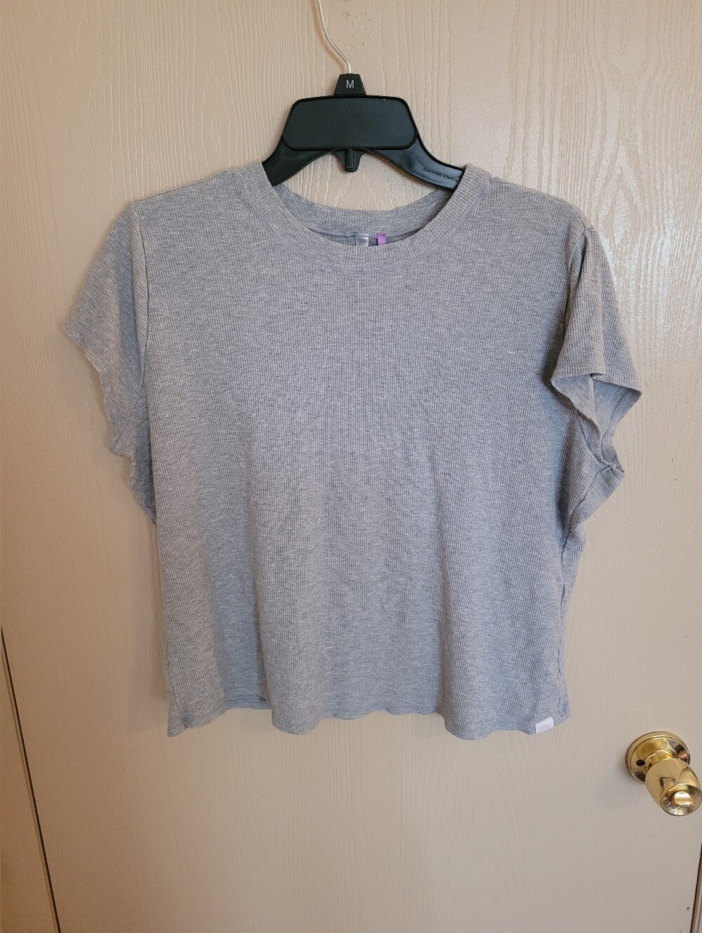 Yitty By Lizzo Soft Ribbed Crop Tee Womens Size 2XL Light Gray